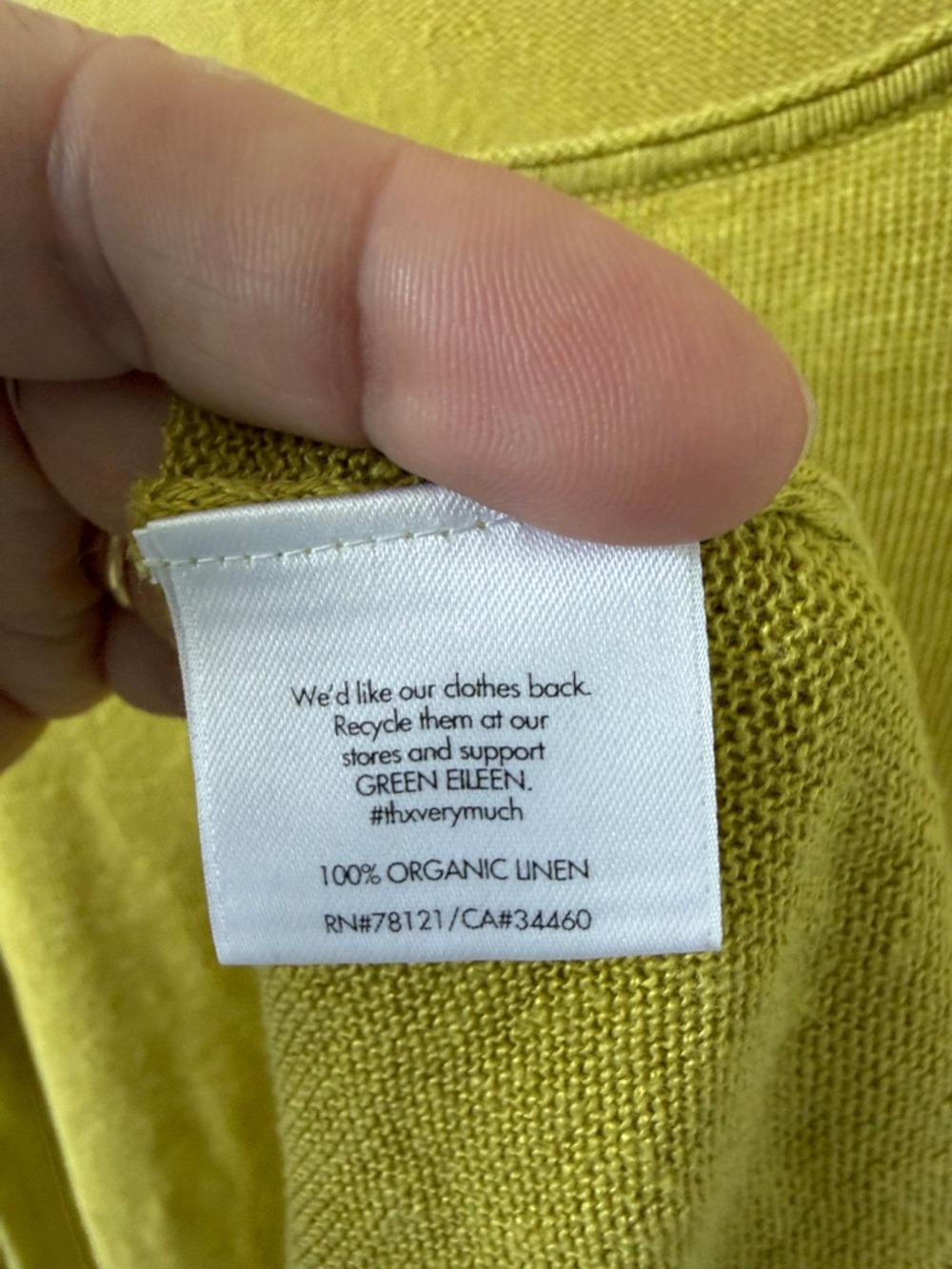 Eileen Fisher XL Apple green asymmetrical light sweater - Picture 3 of 4